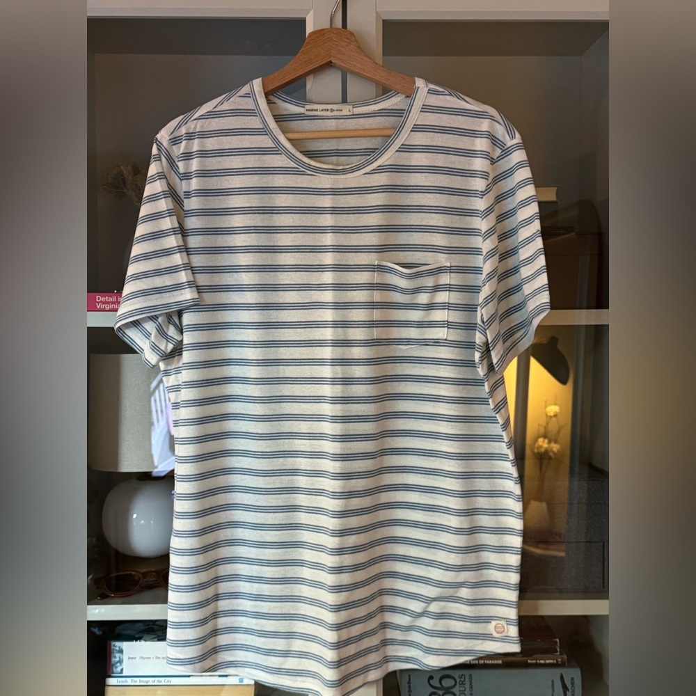 Marine Layer Striped T-Shirt, Blue & White